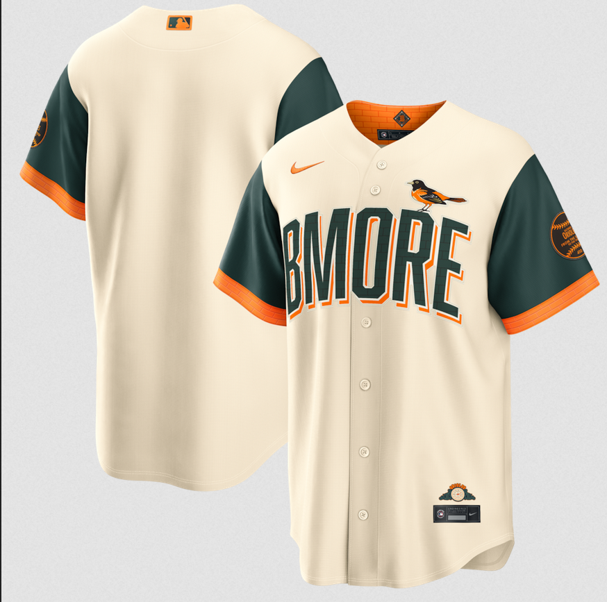 Men Baltimore Orioles blank Cream Nike 2026 City Connect Stadium Jersey->baltimore orioles->MLB Jersey